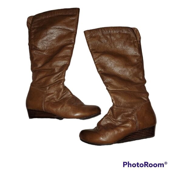 ALDO Tall Leather Boots Size 6 - Picture 1 of 11